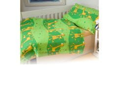 Dadka Obliečky bavlna do postieľky Žirafa zelená 90x130, 45x60 cm