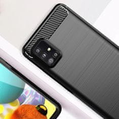 IZMAEL Carbon Shield TPU puzdro pre Samsung Galaxy M31S - Čierna KP9483