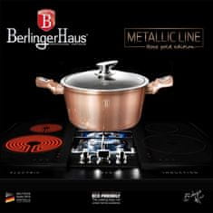 Berlingerhaus Kastról s mramorovým povrchom a pokrievkou 24 cm Rosegold Metallic Line BH-1515