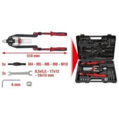 KS Tools  Sada klieští nitovacích 12D v kufri 150.9630