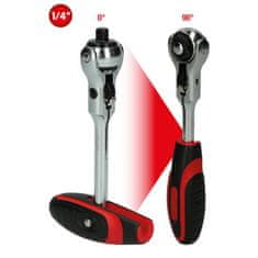 KS Tools  Račňa 1/4" mini výkyvná 914.1405