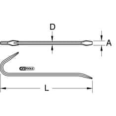 KS Tools Vyťahovač klincov nerez 400mm 964.3202