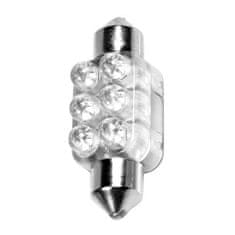 LAMPA LED žiarovka, 6 LED, modrá, C5W