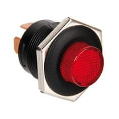 LAMPA Vypínač tlačítkový s LED indikátorom, červený, 12/24 V