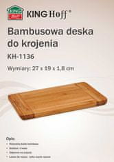 KINGHoff BAMBOO KUCHYNSKÁ DOSKA 27x19cm KH-1136