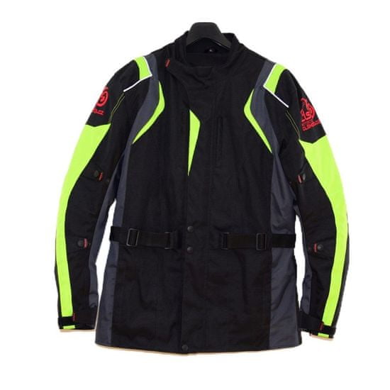 CLS MOTORCYCLE Racing bunda moto CORDURA black/gray/fluo veľkosť 3XL