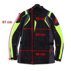 Racing bunda moto CORDURA black/gray/fluo veľkosť XL