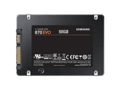 SAMSUNG 870 EVO SSD pogon, 500 GB, 6,35 cm (2,5), SATA3, V-NAND, TLC, 7 mm - rozbalené