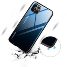 IZMAEL Puzdro Gradient Glass pre Apple iPhone 12 Pro Max - Modrá/Ružová KP24753