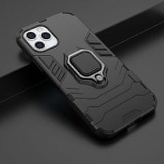 IZMAEL Odolné Puzdro Ring Armor Case pre Apple iPhone 12/iPhone 12 Pro - Čierna KP9705