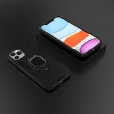 IZMAEL Odolné Puzdro Ring Armor Case pre Apple iPhone 12/iPhone 12 Pro - Čierna KP9705