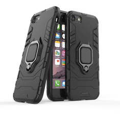 IZMAEL Odolné Puzdro Ring Armor Case pre Apple iPhone 7/iPhone 8/iPhone SE 2020/iPhone SE 2022 - Čierna KP9717