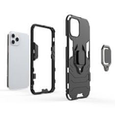 IZMAEL Odolné Puzdro Ring Armor Case pre Apple iPhone 12/iPhone 12 Pro - Čierna KP9705