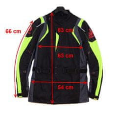 CLS MOTORCYCLE Racing bunda moto CORDURA black/gray/fluo veľkosť 5XL