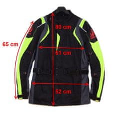 CLS MOTORCYCLE Racing bunda moto CORDURA black/gray/fluo veľkosť 4XL