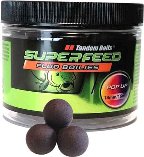 Tandem Baits 14/16mm plávajúce boilies Super Feed Fluo PopUp 90g - sweet devil