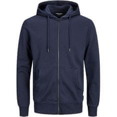 Jack&Jones Plus Pánska mikina JJEBASIC SWEAT ZIP 12182493 Navy Blazer (Veľkosť 3XL)