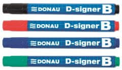 Donau Popisovač na bielu tabuľu "D-signer B", červená, 2-4mm, kužeľový hrot, 7372001-04PL