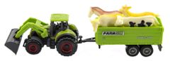 Teddies Poľnohospodárske stroje so zvieratkami súprava farma 22 ks