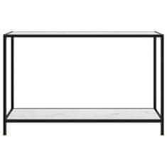 Vidaxl Konzolový stolík, biely 120x35x75 cm, tvrdené sklo
