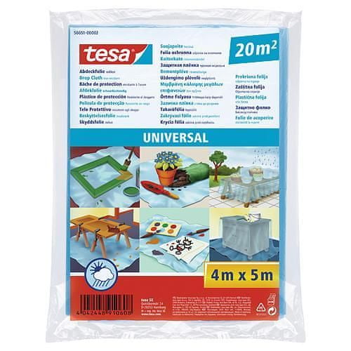 Tesa Fólia krycia tesa Universal, LDPE, pevná, maliarska, modrá, 5x4 m, 17µ, zakrývacia