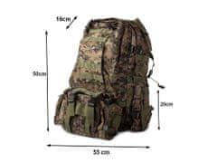 Maskáčový batoh Lynx, vojenská kamufláž - 48,5 l, maskáč khaki T-235-KH