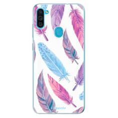 iSaprio Silikónové puzdro - Feather Pattern 10 pre Samsung Galaxy M11