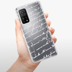 iSaprio Silikónové puzdro - Handwriting 01 - white pre Xiaomi Mi 10T / Mi 10T Pro