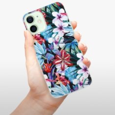 iSaprio Silikónové puzdro - Tropical Flowers 05 pre Apple iPhone 12