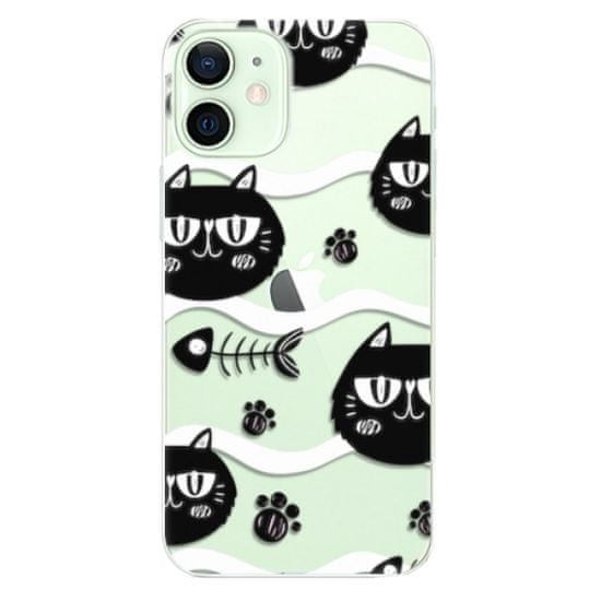 iSaprio Silikónové puzdro - Cat pattern 04 pre Apple iPhone 12