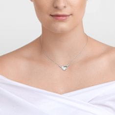 Preciosa Romantický strieborný náhrdelník Srdce s českým krištáľom Preciosa With Love 6144 00