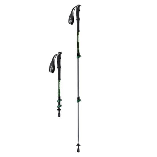 Naturehike teleskopická treková hlinníková palica ST01 62-135cm 255g - zelená