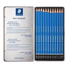 Staedtler Grafitové ceruzky "Mars Lumograph", 12 tvrdosťou, šesťhranná, umelecké 100 G12 S