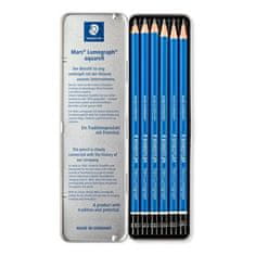 Staedtler Grafitové ceruzky "Mars Lumograph", 6 tvrdosťou, šesťhranná, umelecké 100 G6