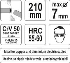 YATO Kliešte štiepacie bočné 210 mm