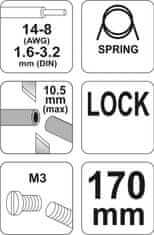 YATO Kliešte štiepacie, konektorové 170mm