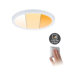 Paulmann Paulmann LED vstavané svietidlo Areo VariFit IP44 kruhové 175mm 13W biela mat WarmDim 3-krokové-stmievateľné 929.89 92989