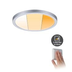 Paulmann Paulmann LED vstavané svietidlo Areo VariFit IP44 kruhové 175mm 13W matný chróm WarmDim 3-krokové-stmievateľné 929.91 92991