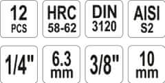 YATO Bity Torx súprava 12 ks (CrV 6150)