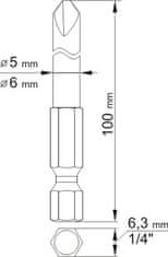 YATO  Súprava bitov 1/4" 2 ks profil Y L=100 mm #2, #4