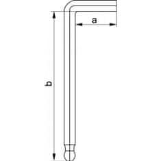YATO Kľúč imbusový 1.5 mm 12 ks