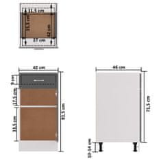 Vidaxl 7-dielna súprava kuchynských skriniek lesklá sivá drevotrieska