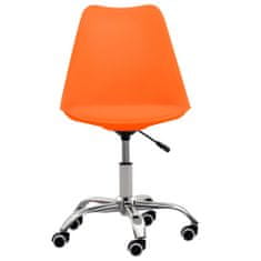 Vidaxl Kancelárska stolička oranžová umelá koža