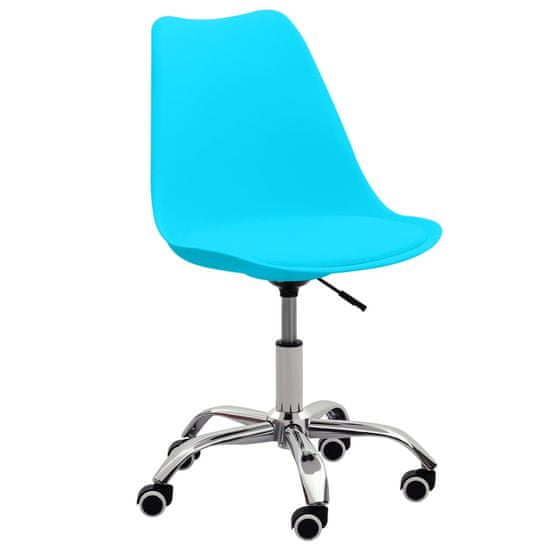 Vidaxl Kancelárske stoličky 2 ks modré umelá koža