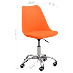 Vidaxl Kancelárska stolička oranžová umelá koža