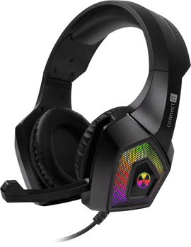 Connect IT Battle RGB Ed. 3 (CHP-5600-BK) nastaviteľná čelenka 3,5mm jack over ear konštrukcia pasívne potlačenie okolitého zvuku