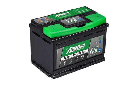 AUTOPART Autobatérie Galaxy EFB 72 Ah 12 V, pre štart-stop systém