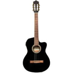 Stagg SCL60 TCE-BLK, elektroakustická klasická gitara 4/4, čierna