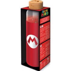 Stor Sklenená fľaša so silikónovým povrchom SUPER MARIO 585ml, 00385