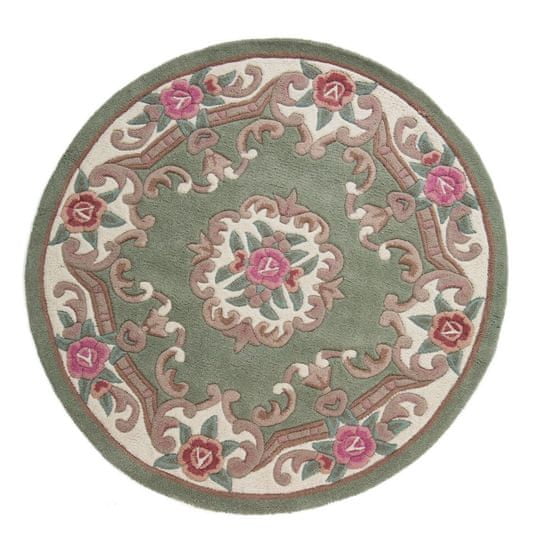 Flair Ručne všívaný kusový koberec Lotus premium Green kruh